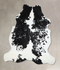 Black and White X-Large Brazilian Cowhide Rug 7'4