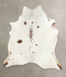 Salt and Pepper Brown XX-Large Brazilian Cowhide Rug 7'8