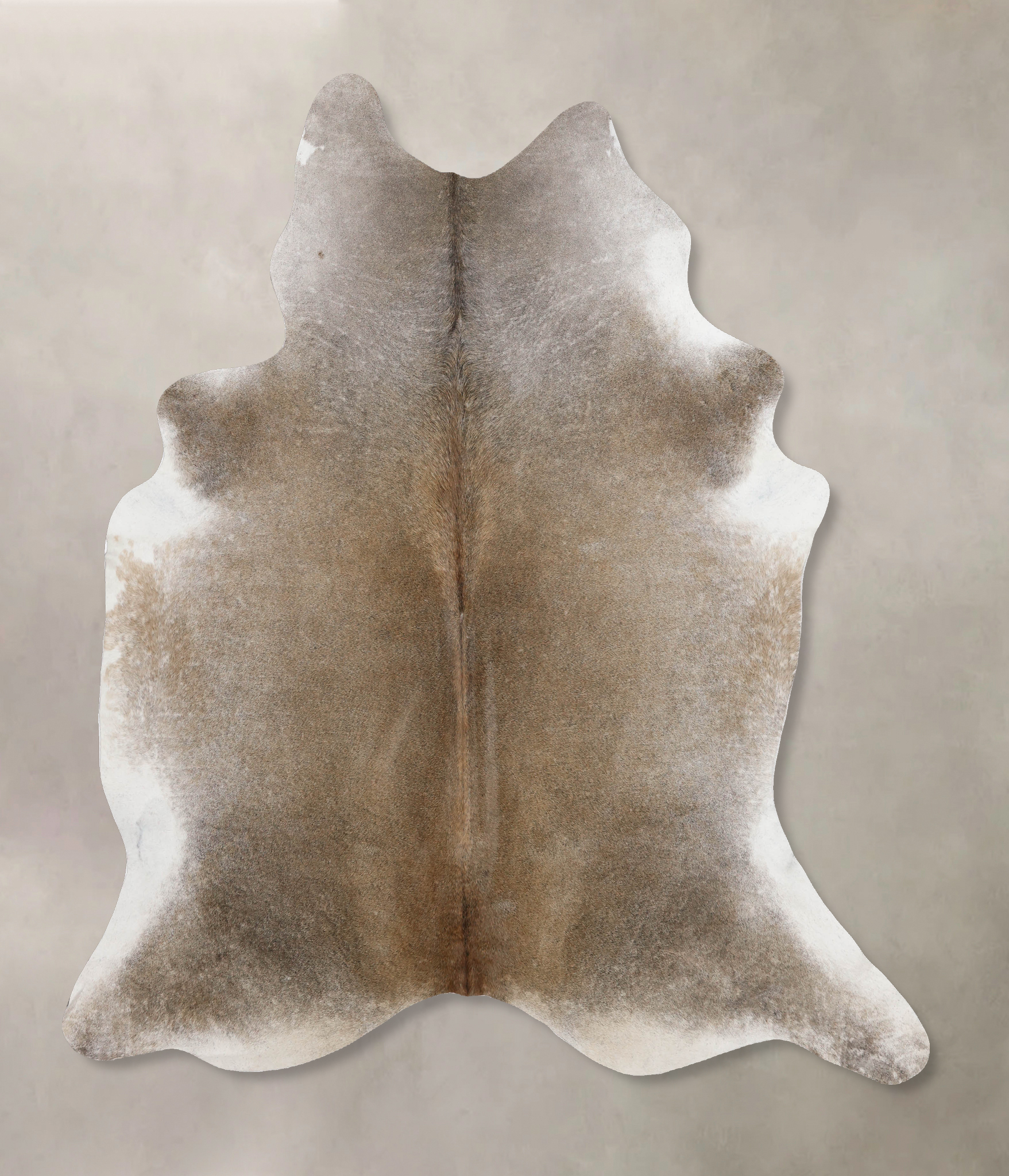 Grey with Beige Cowhide Rug #B10040