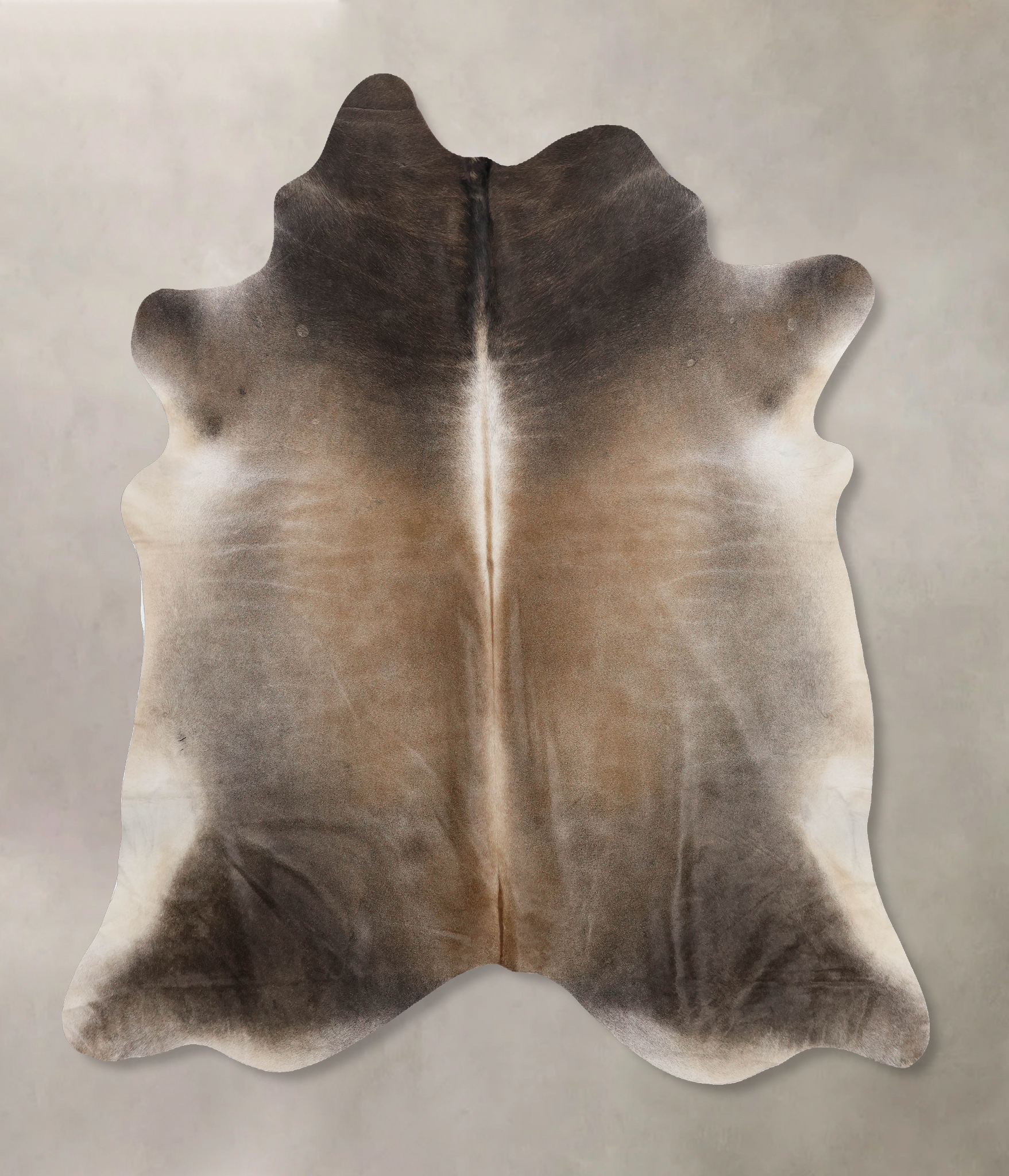 Grey with Beige Cowhide Rug #B10046