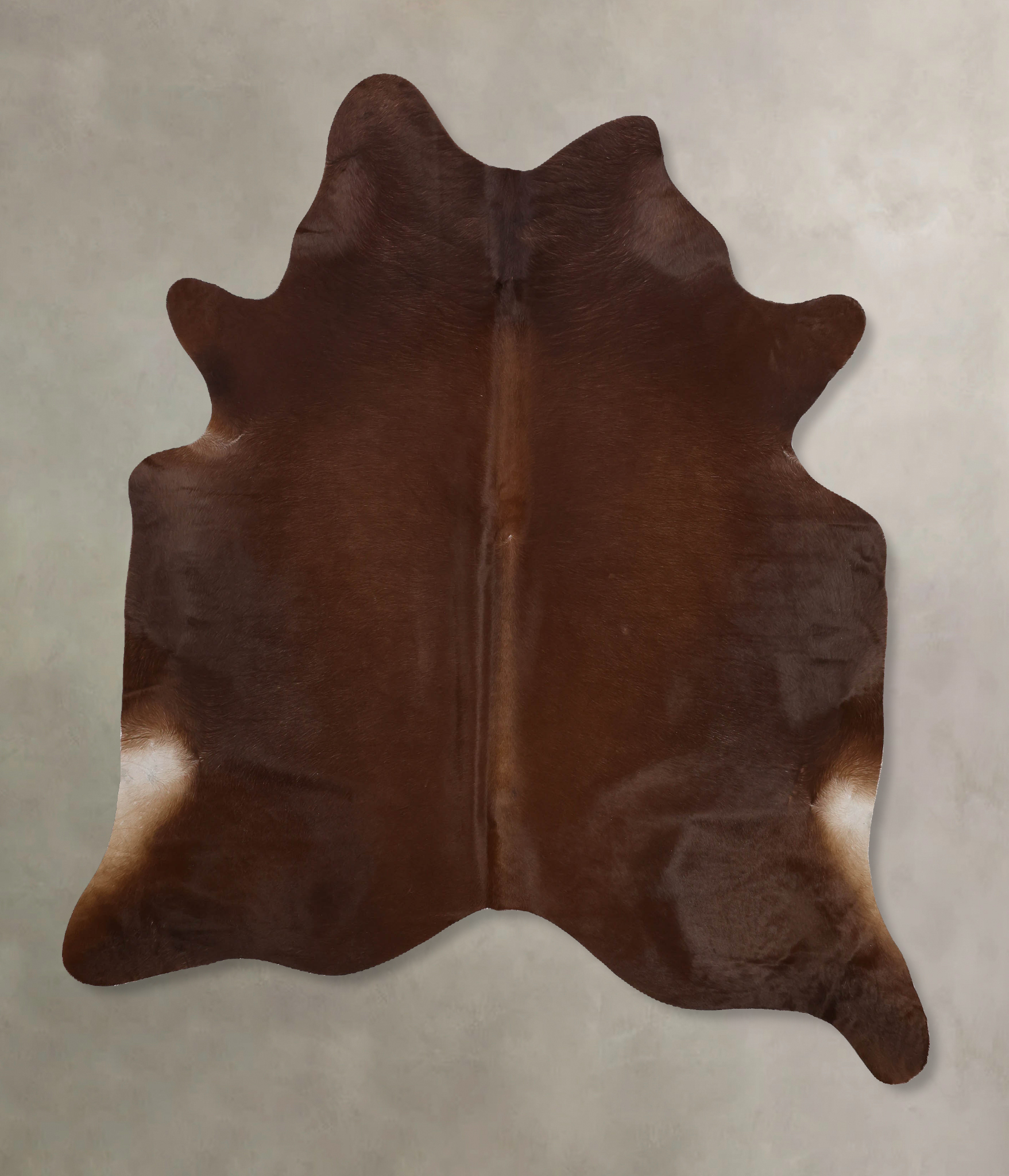 Solid Brown Cowhide Rug #B10058