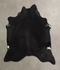 Solid Black X-Large Brazilian Cowhide Rug 7'3