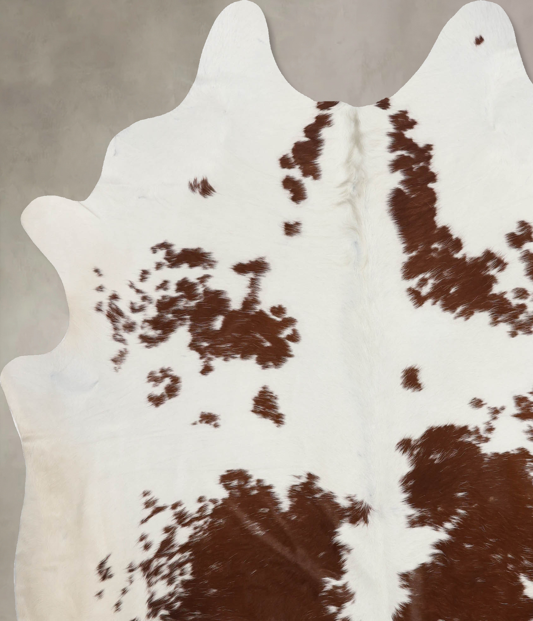 Brown and White Cowhide Rug #B10089