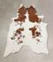 Brown and White XX-Large Brazilian Cowhide Rug 8'9