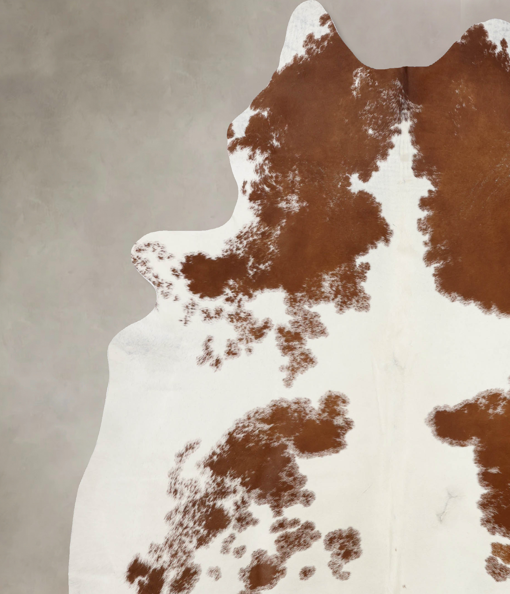 Brown and White Cowhide Rug #B10094