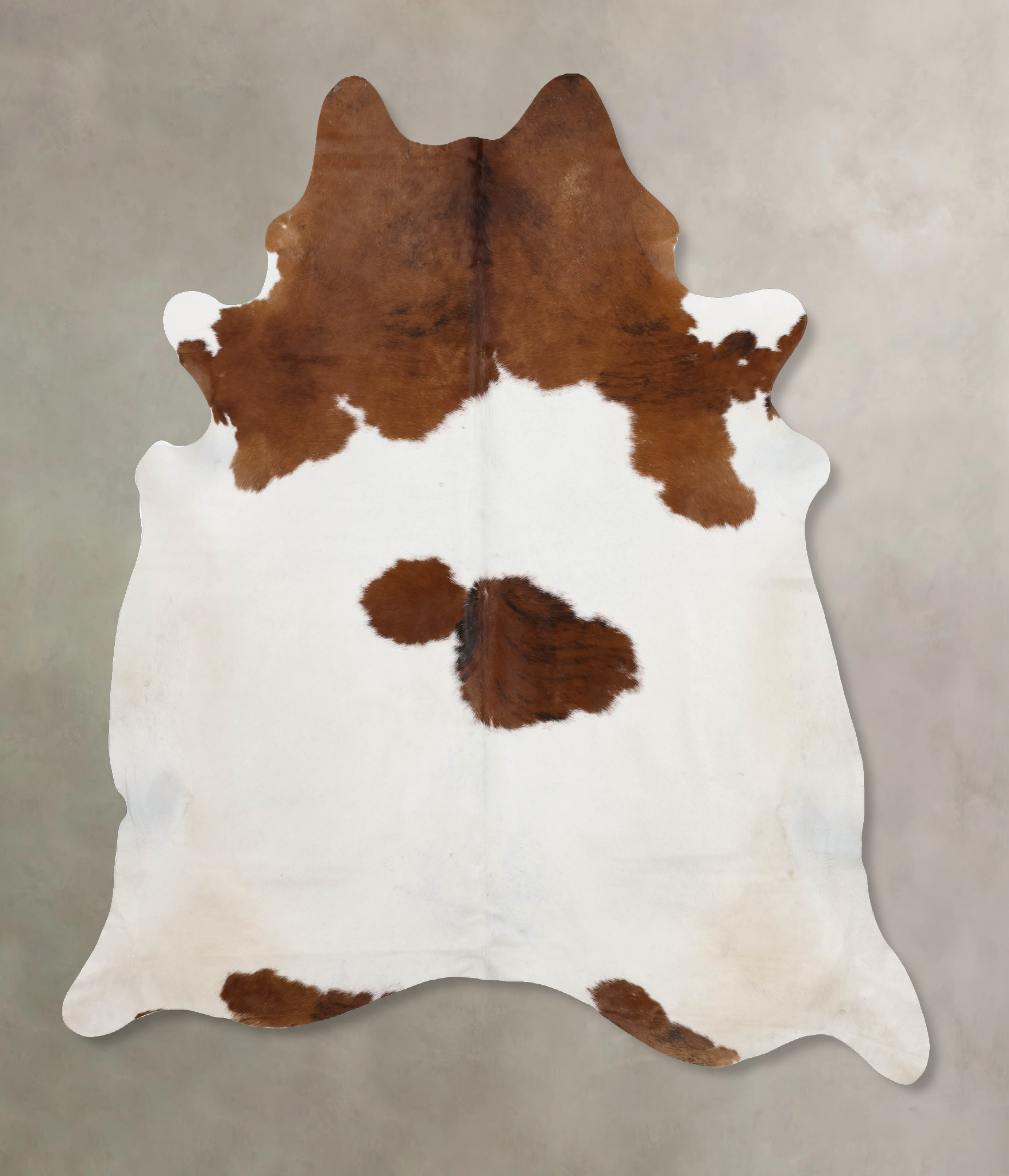 Brown and White Cowhide Rug #B10097