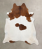 Brown and White XX-Large Brazilian Cowhide Rug 8'5