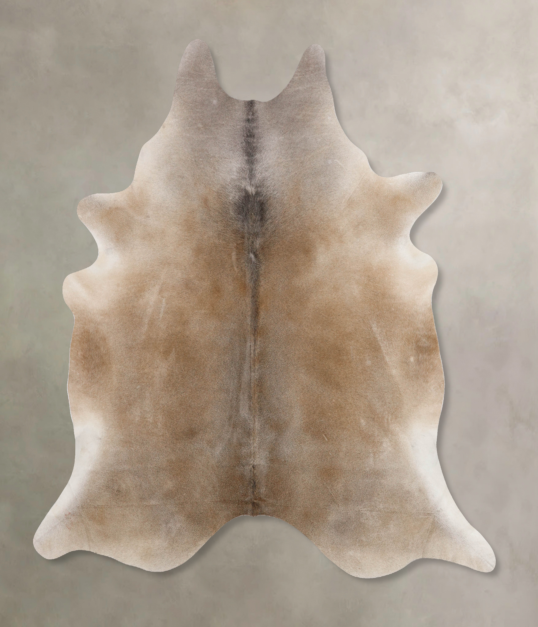 Grey with Beige Cowhide Rug #B10110