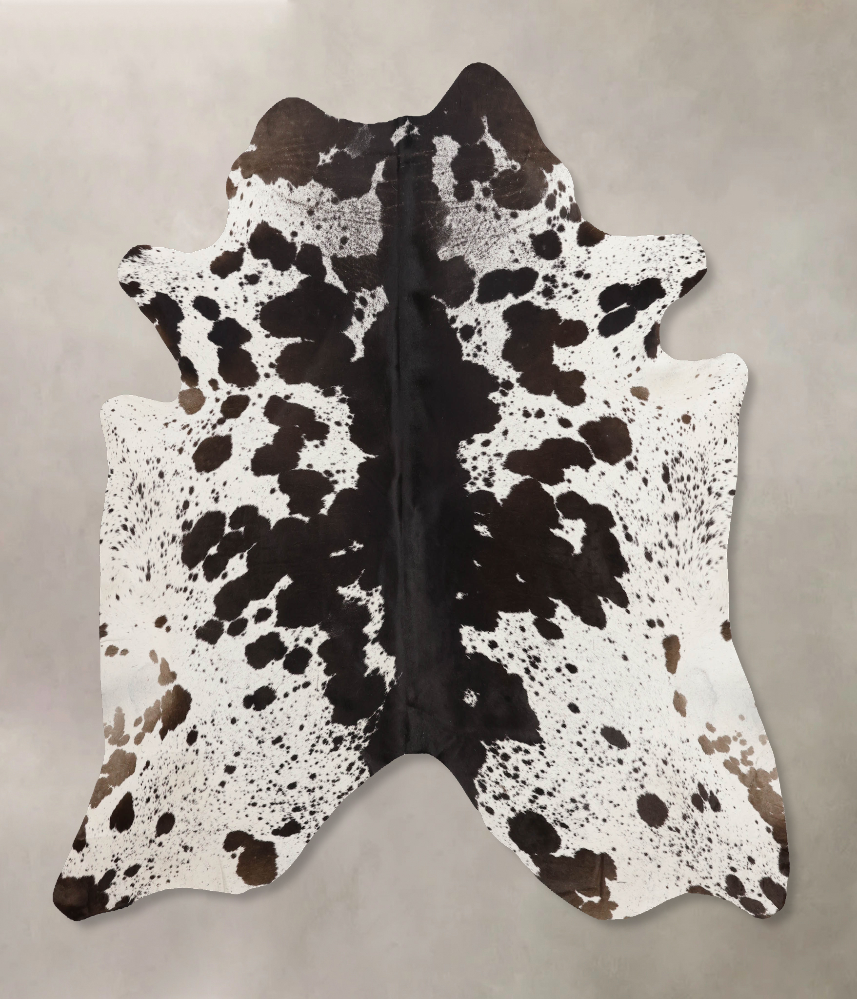 Salt and Pepper Black Cowhide Rug #B10127