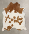 Brown and White XX-Large Brazilian Cowhide Rug 8'2