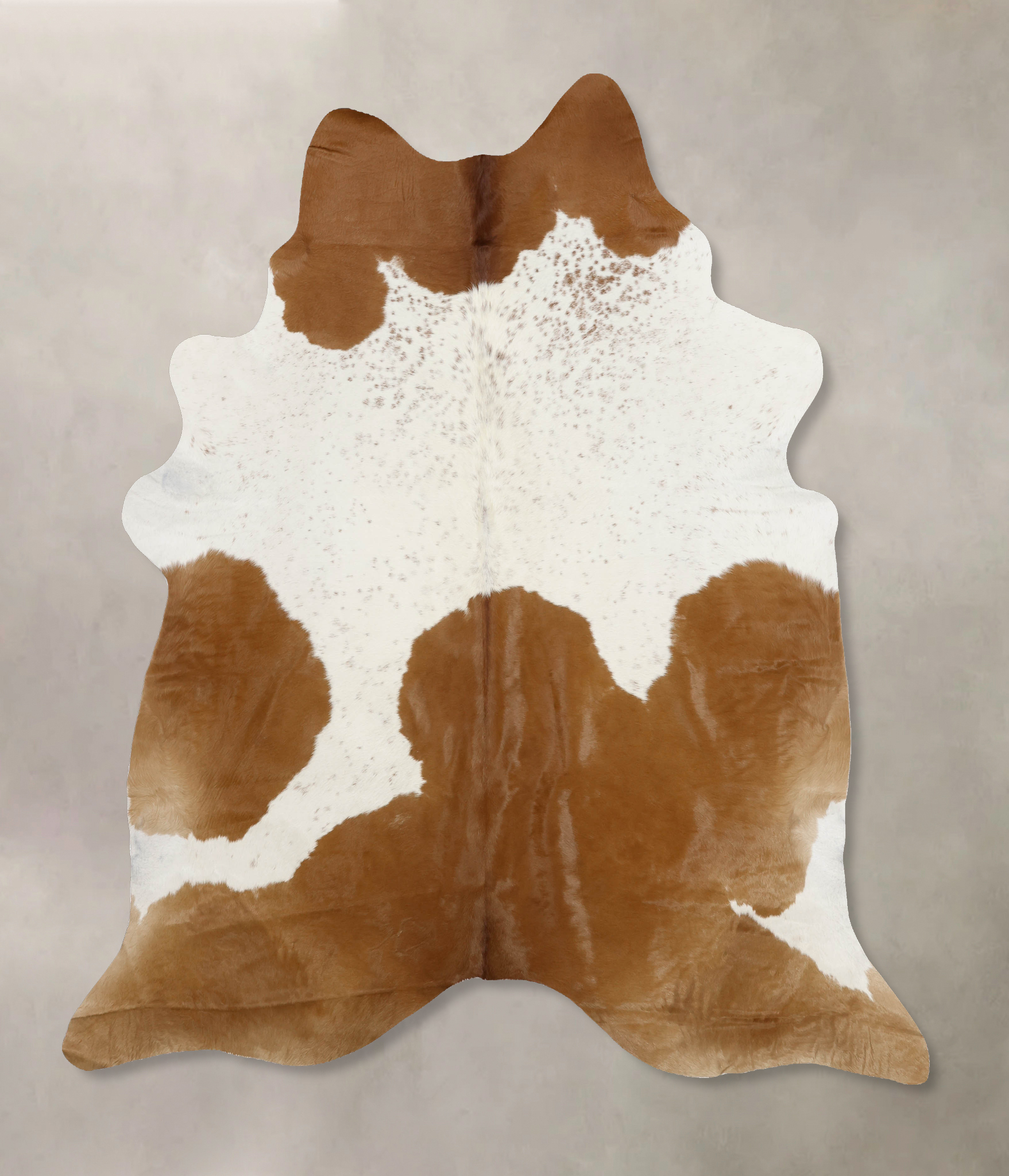 Brown and White Cowhide Rug #B10185