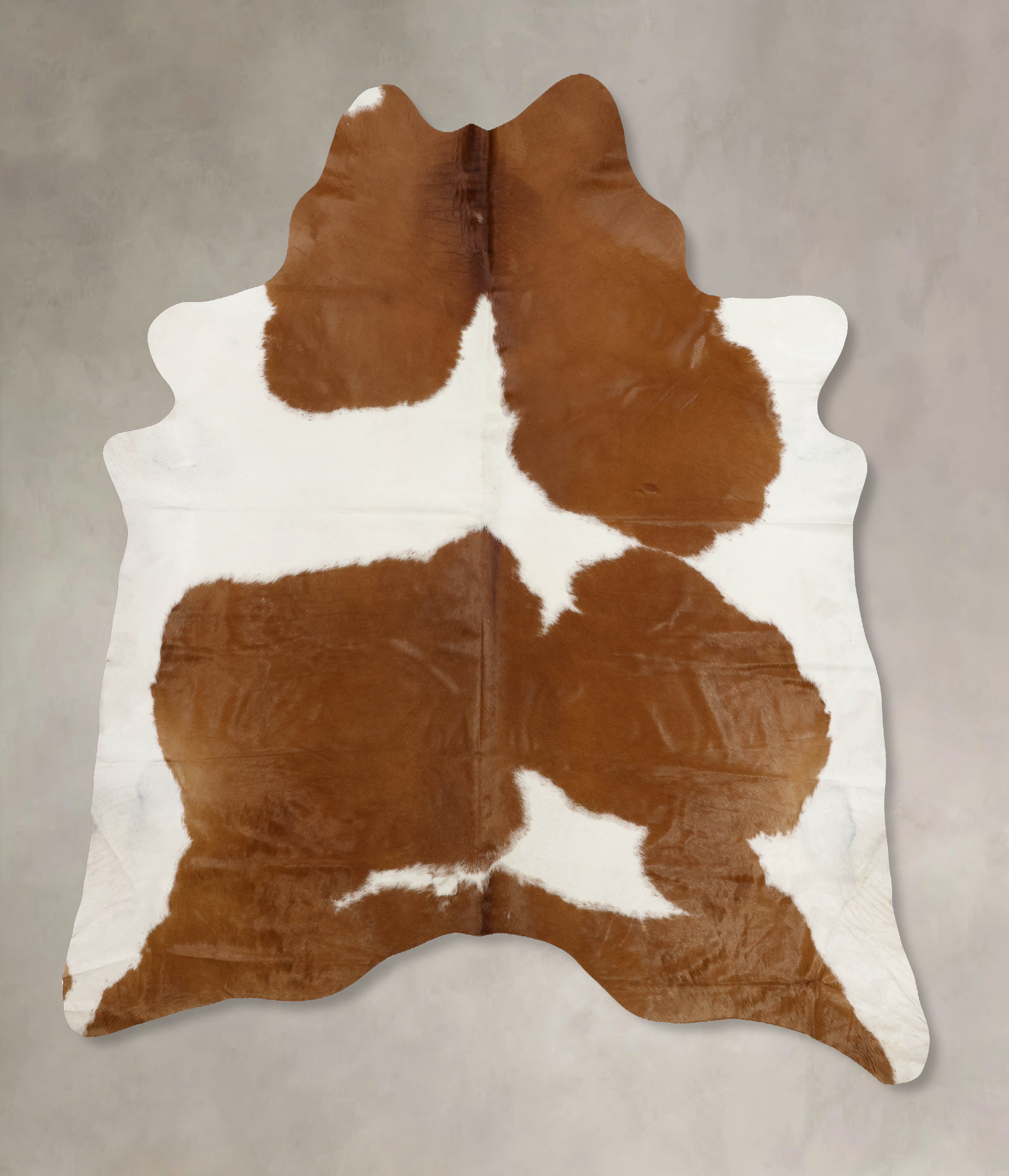 Brown and White Cowhide Rug #B10186