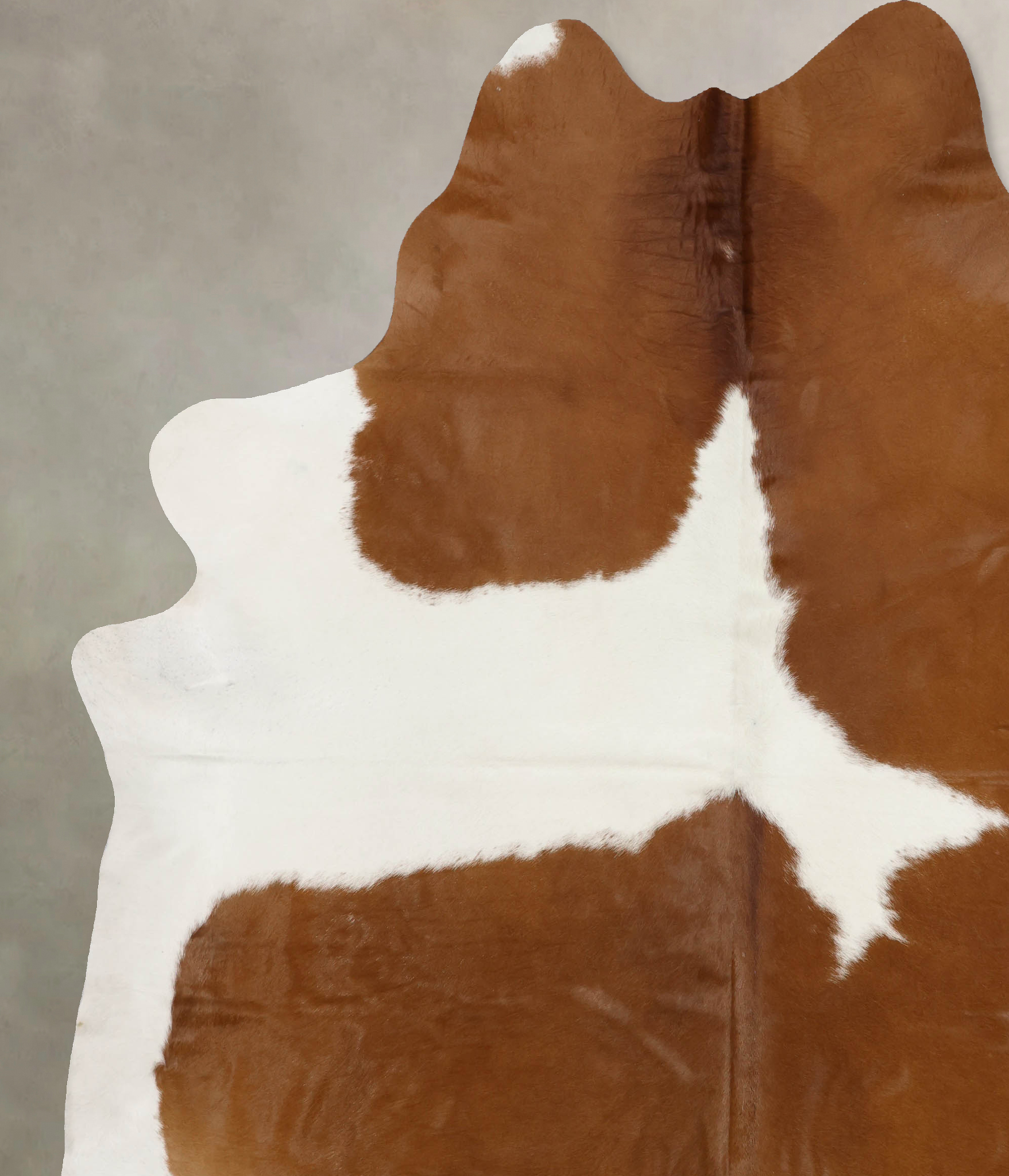 Brown and White Cowhide Rug #B10186