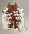 Brown and White XX-Large Brazilian Cowhide Rug 7'8