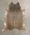 Grey with Beige XX-Large Brazilian Cowhide Rug 8'6