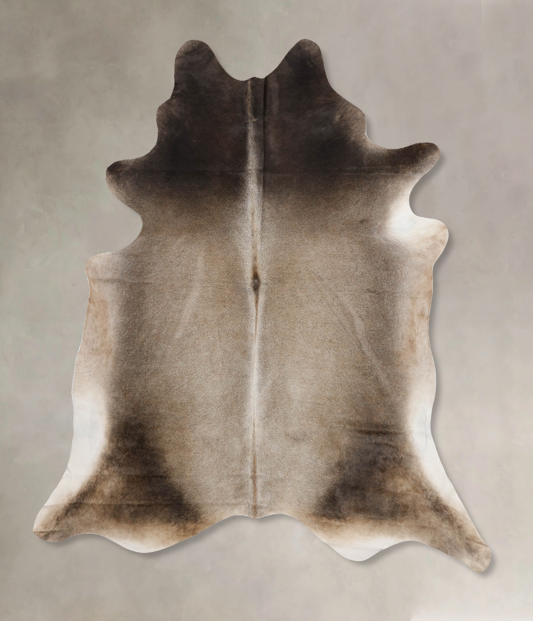 Grey with Beige Cowhide Rug #B10225