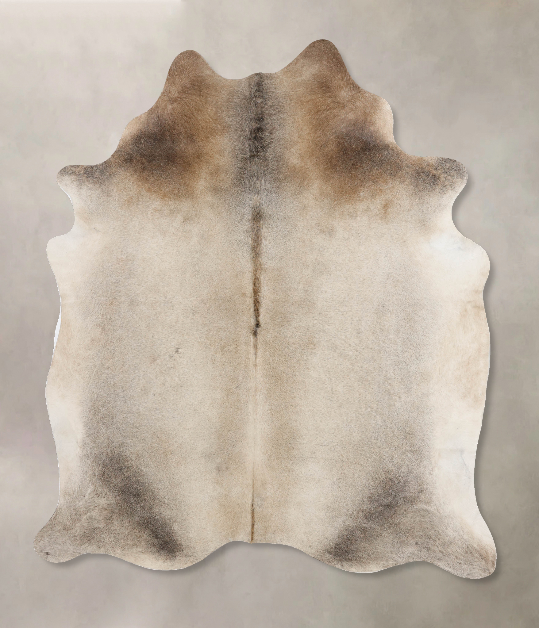 Grey with Beige Cowhide Rug #B10229