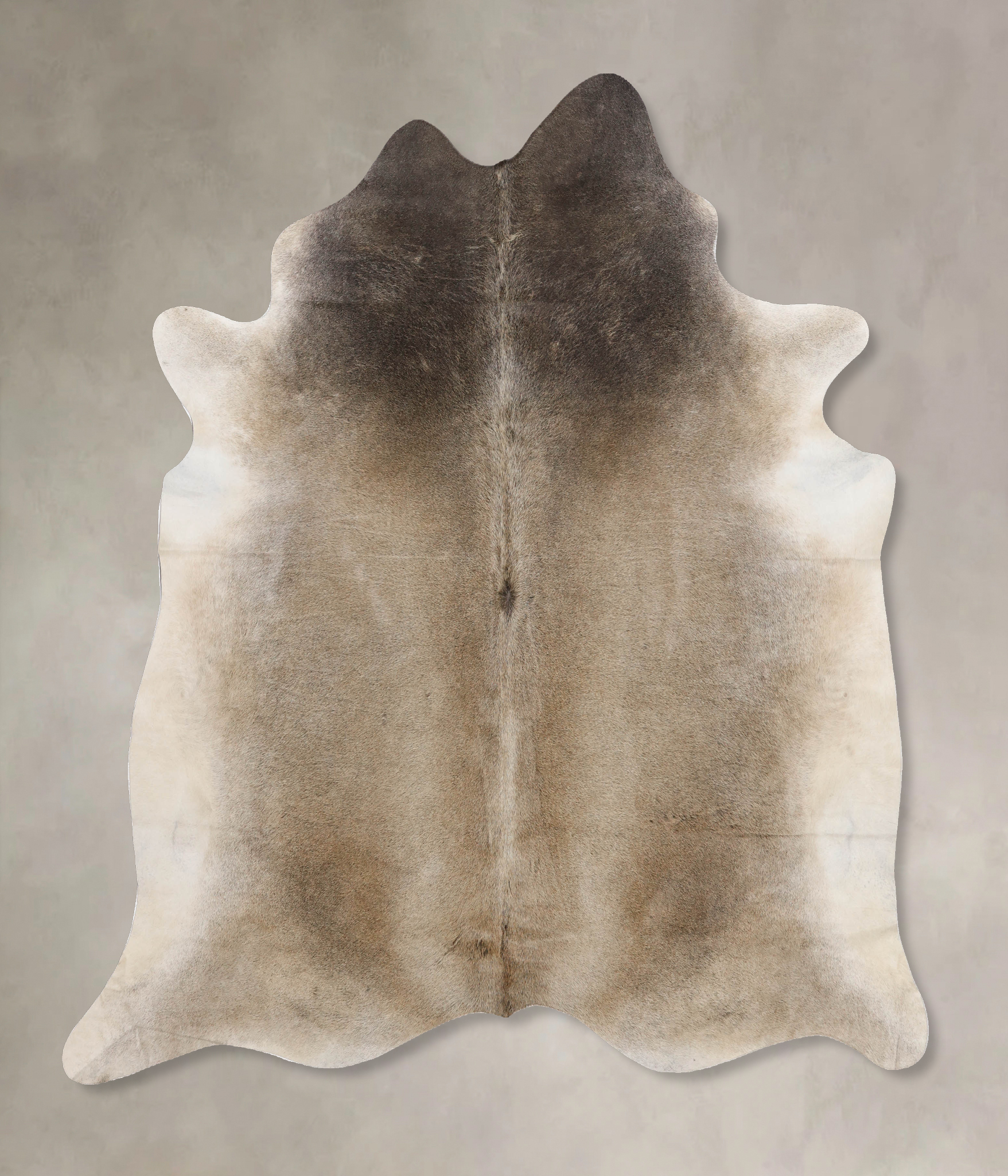 Grey with Beige Cowhide Rug #B10231