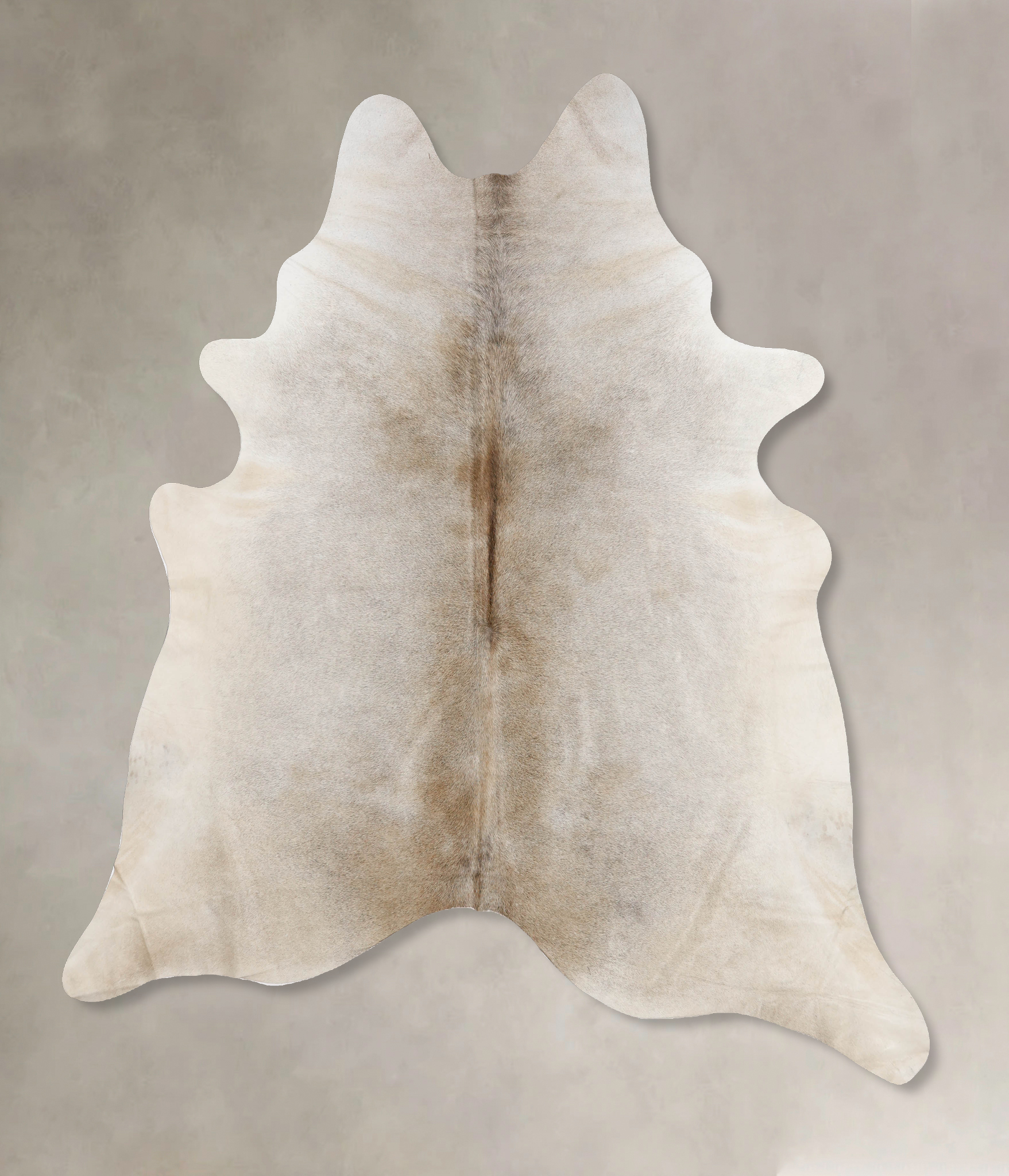 Grey with Beige Cowhide Rug #B10232