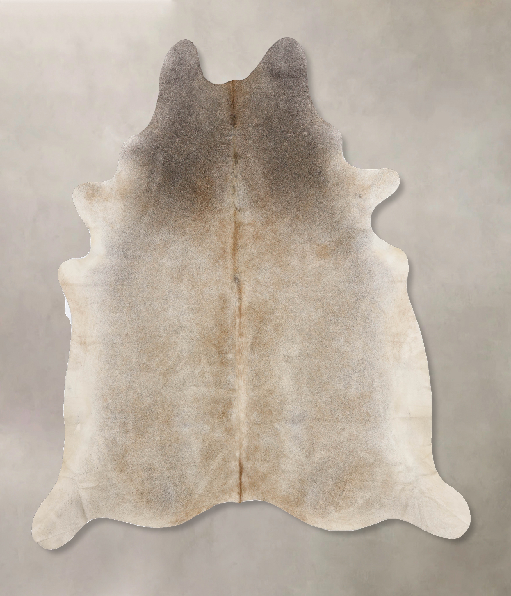 Grey with Beige Cowhide Rug #B10233