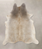 Grey with Beige XX-Large Brazilian Cowhide Rug 8'7