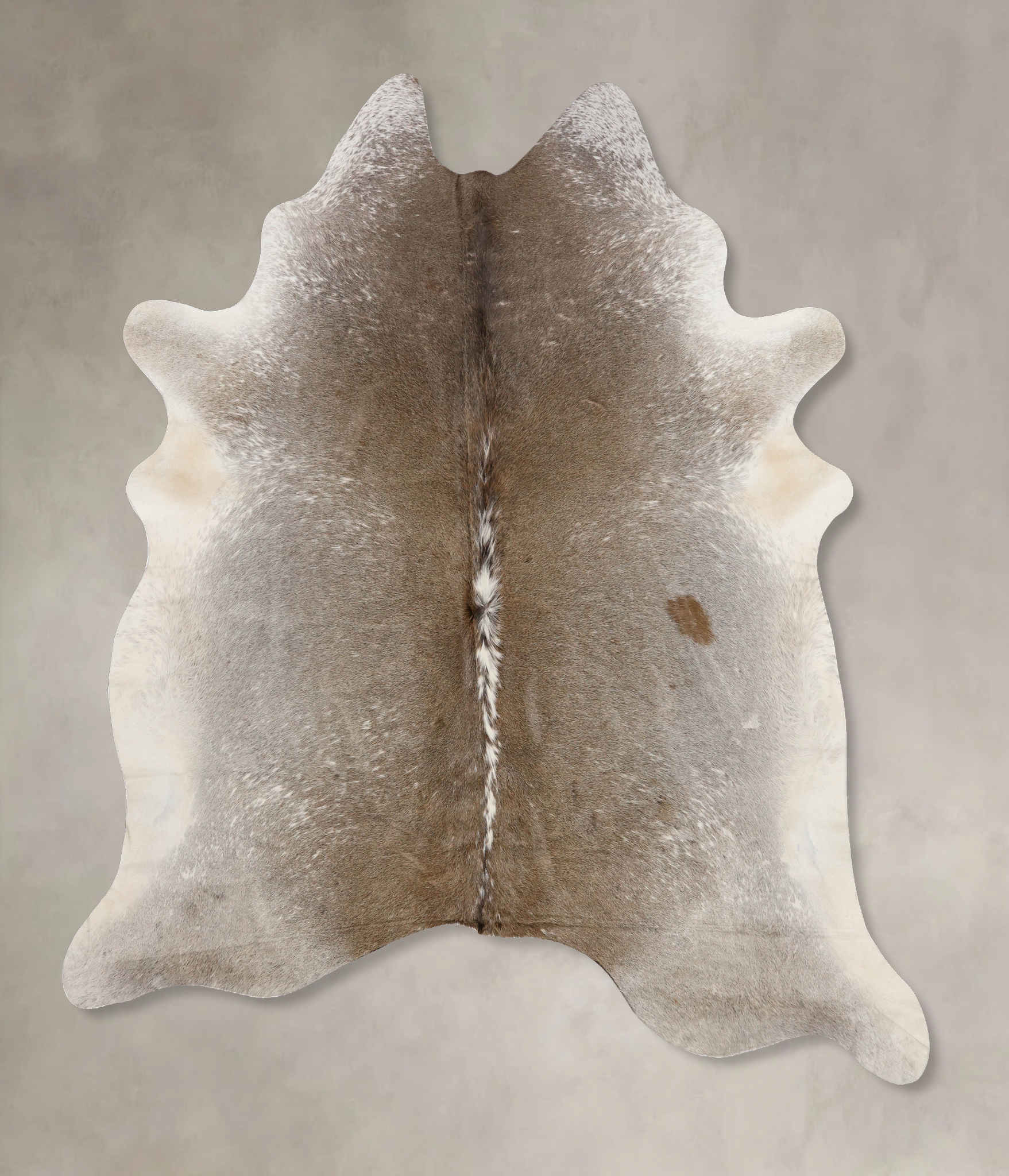 Grey with Beige Cowhide Rug #B10240