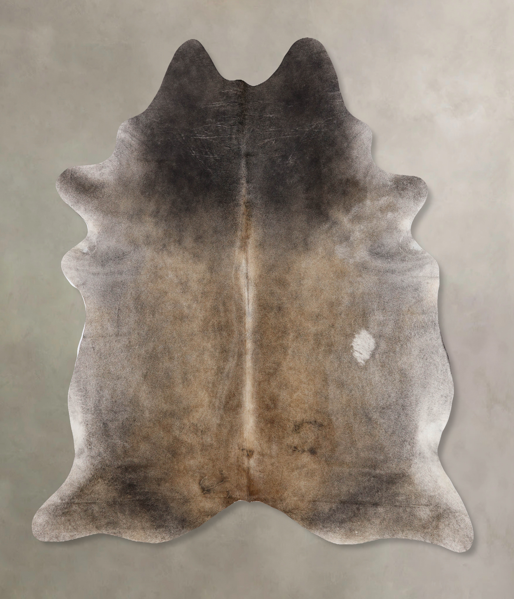 Grey with Beige Cowhide Rug #B10241