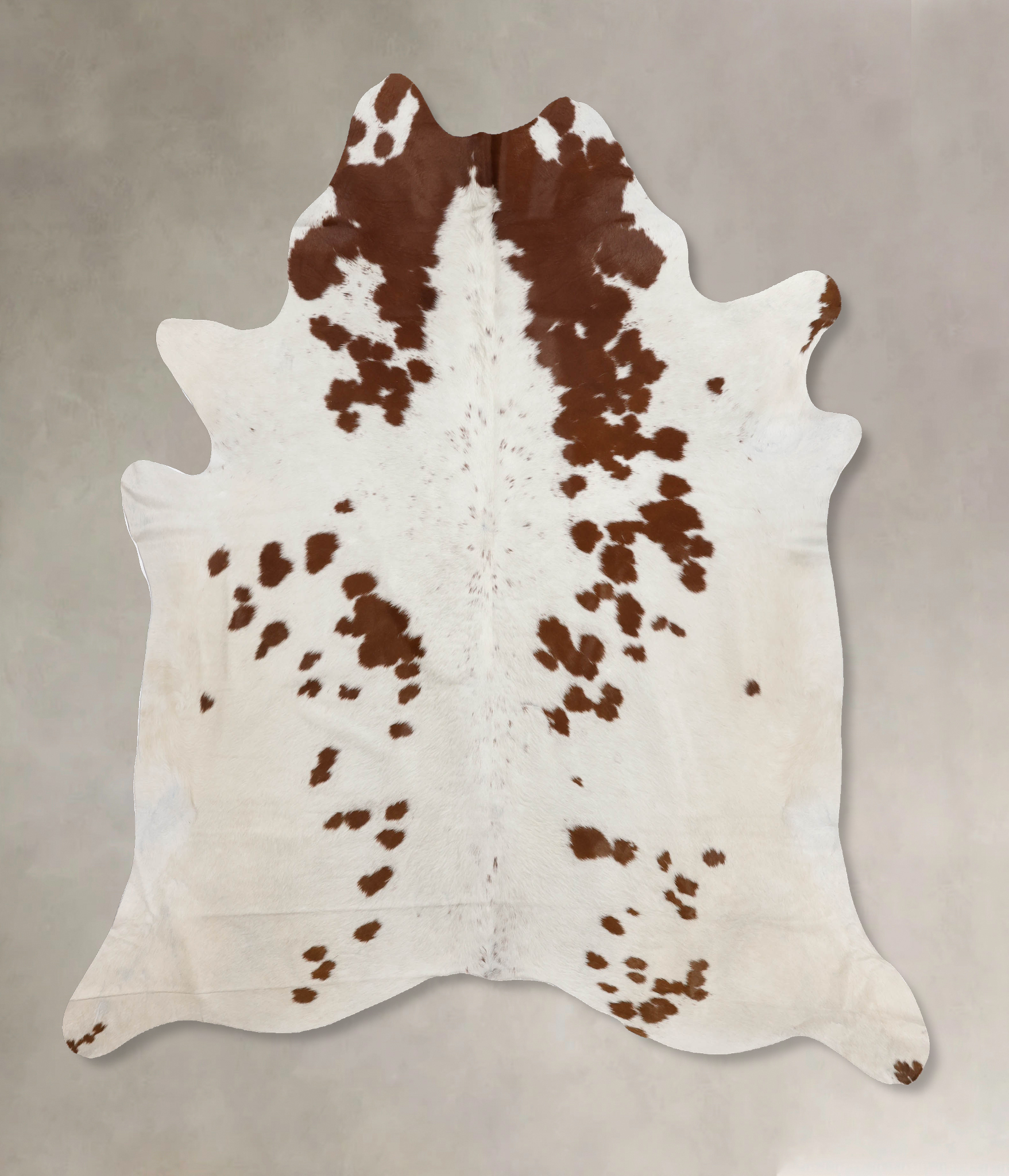 Brown and White Regular Cowhide Rug #B10265