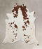 Brown and White Regular XX-Large Brazilian Cowhide Rug 7'9