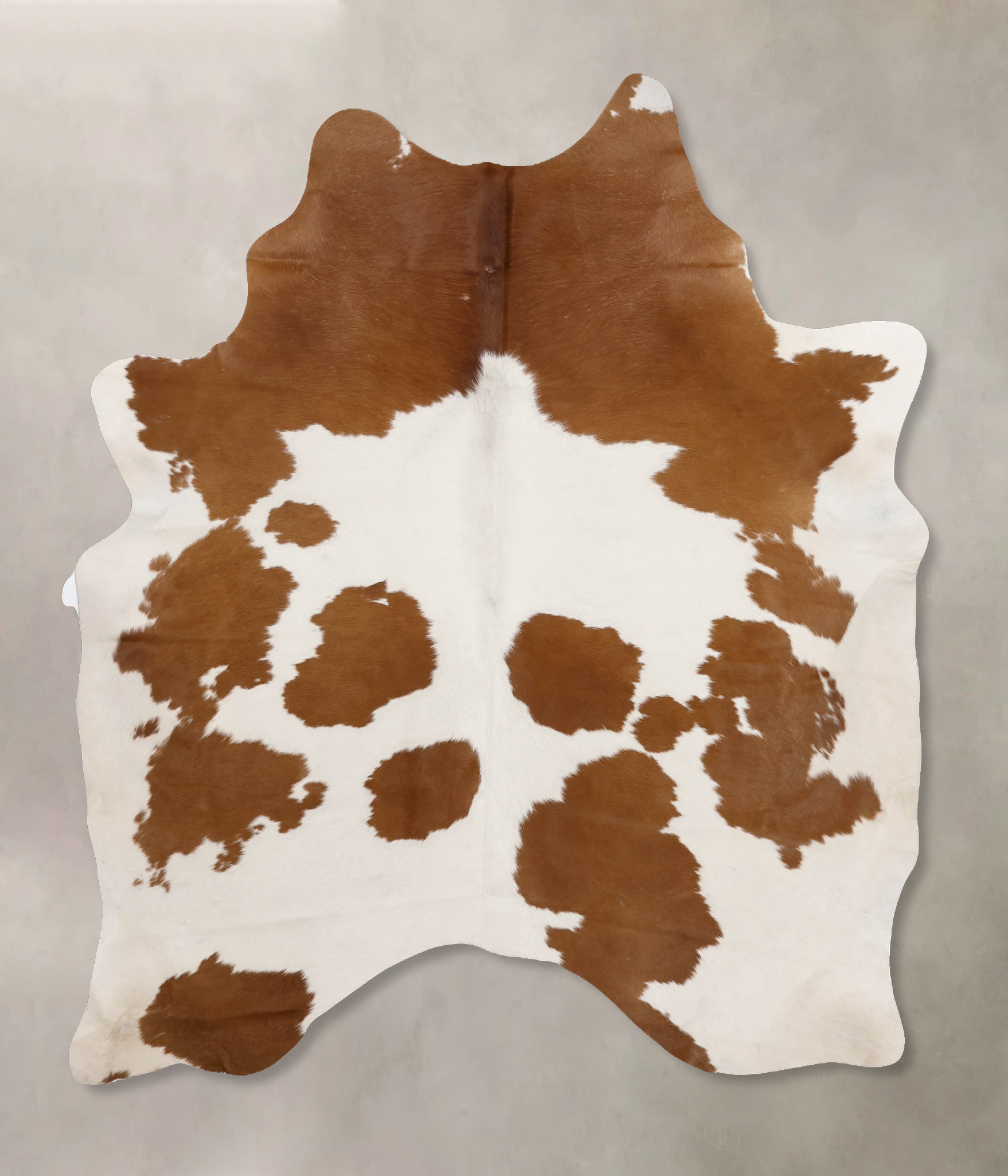 Brown and White Cowhide Rug #B10268