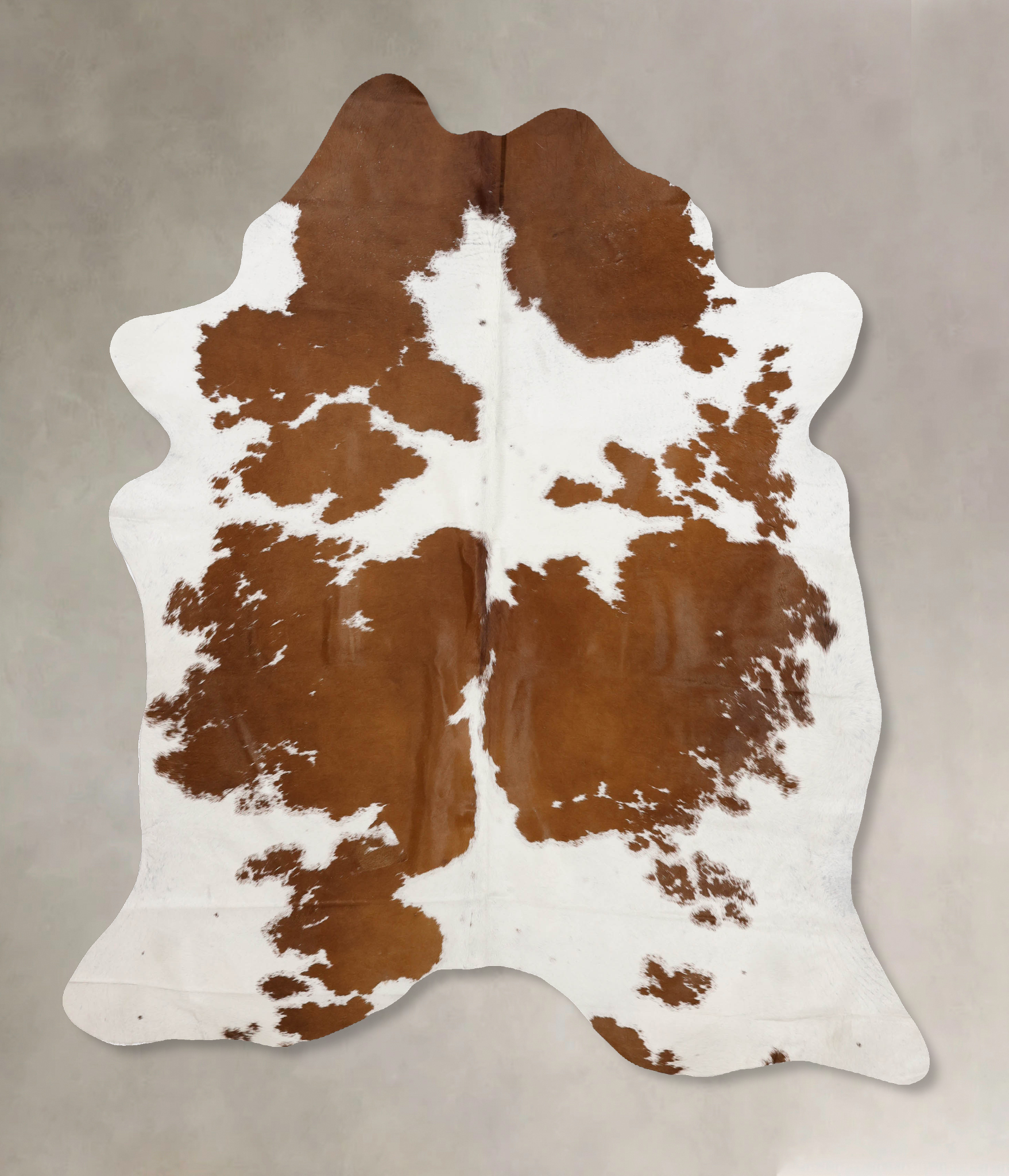 Brown and White Cowhide Rug #B10275