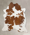 Brown and White XX-Large Brazilian Cowhide Rug 7'10