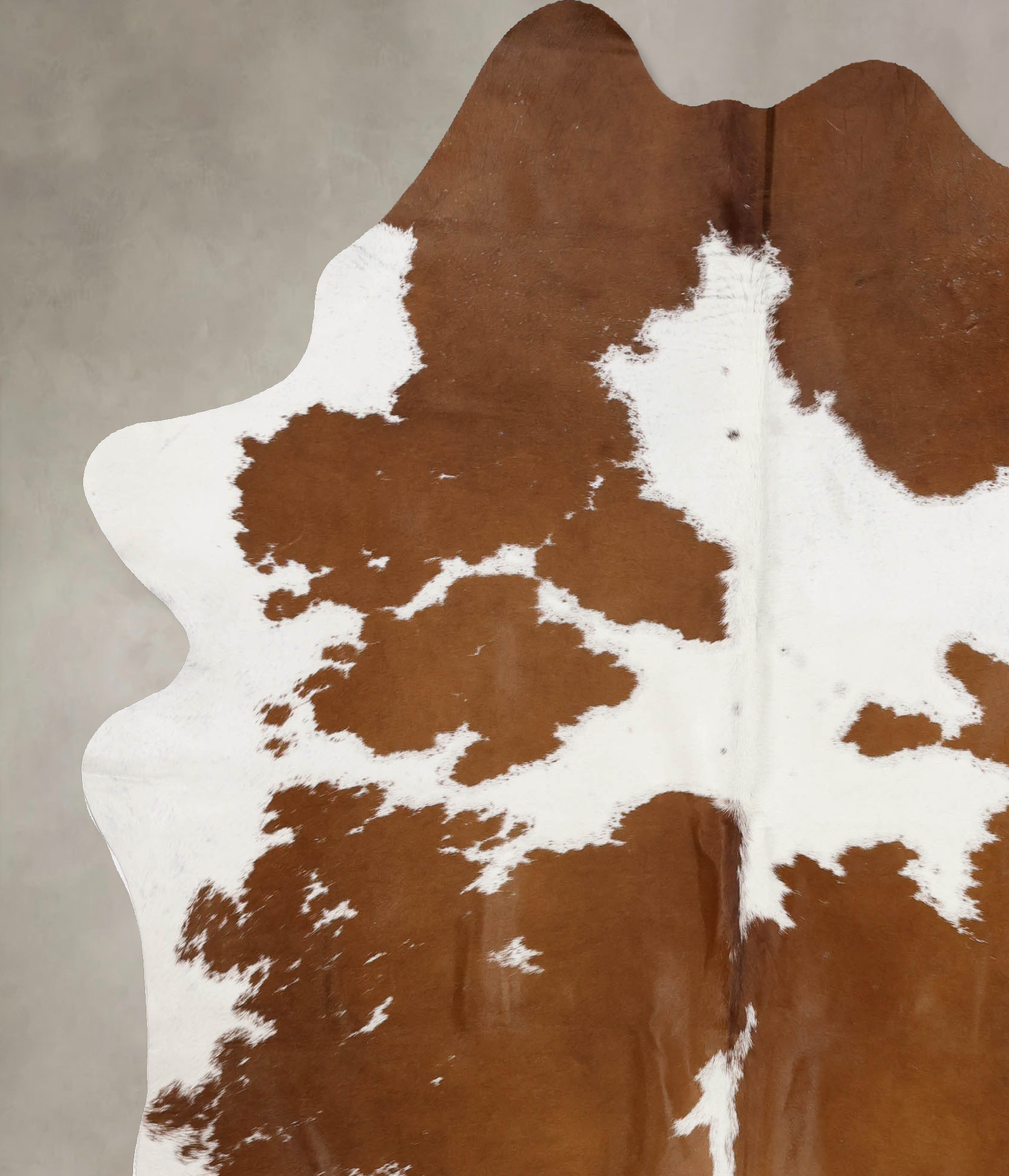 Brown and White Cowhide Rug #B10275