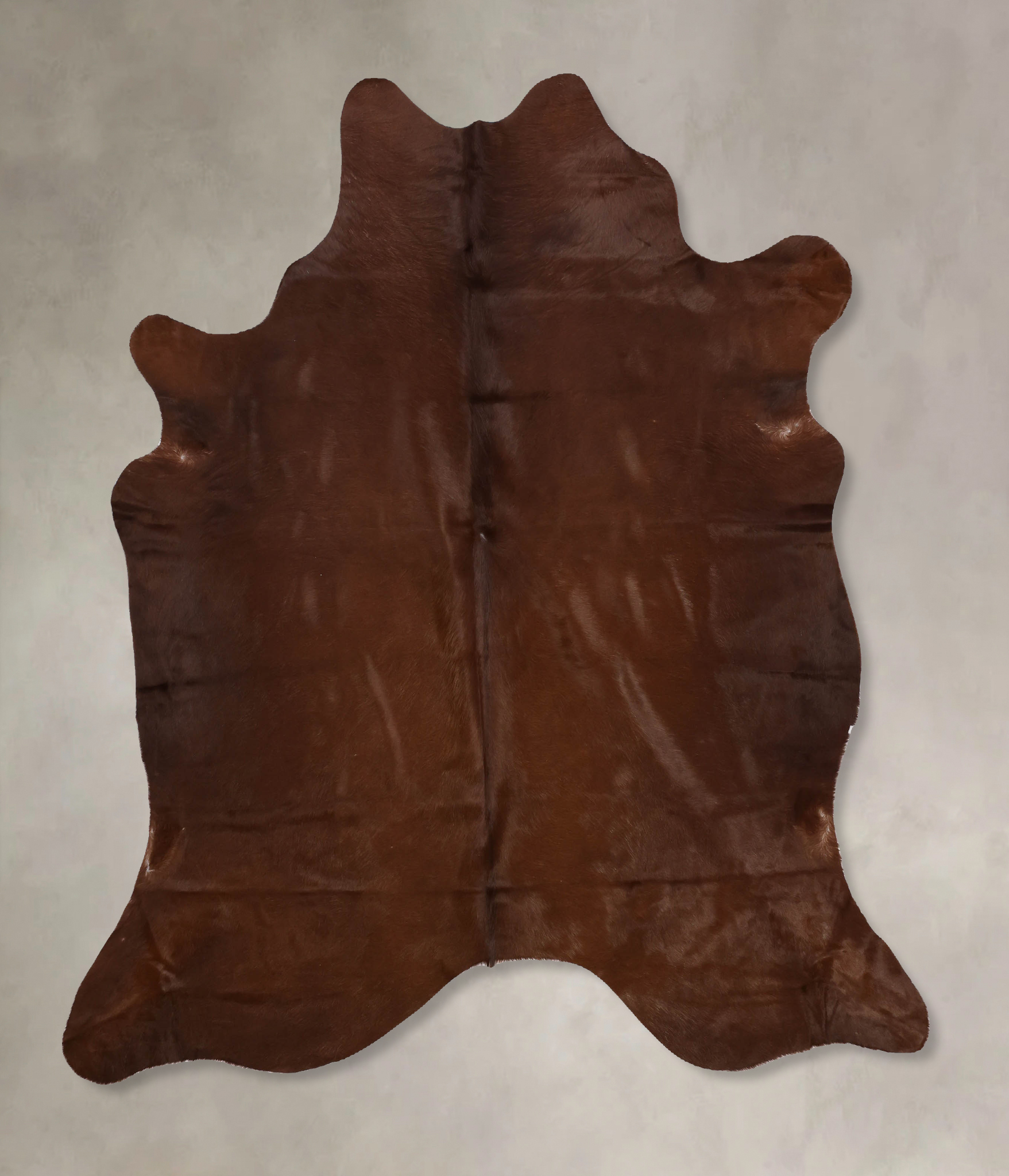 Solid Brown Cowhide Rug #B10319