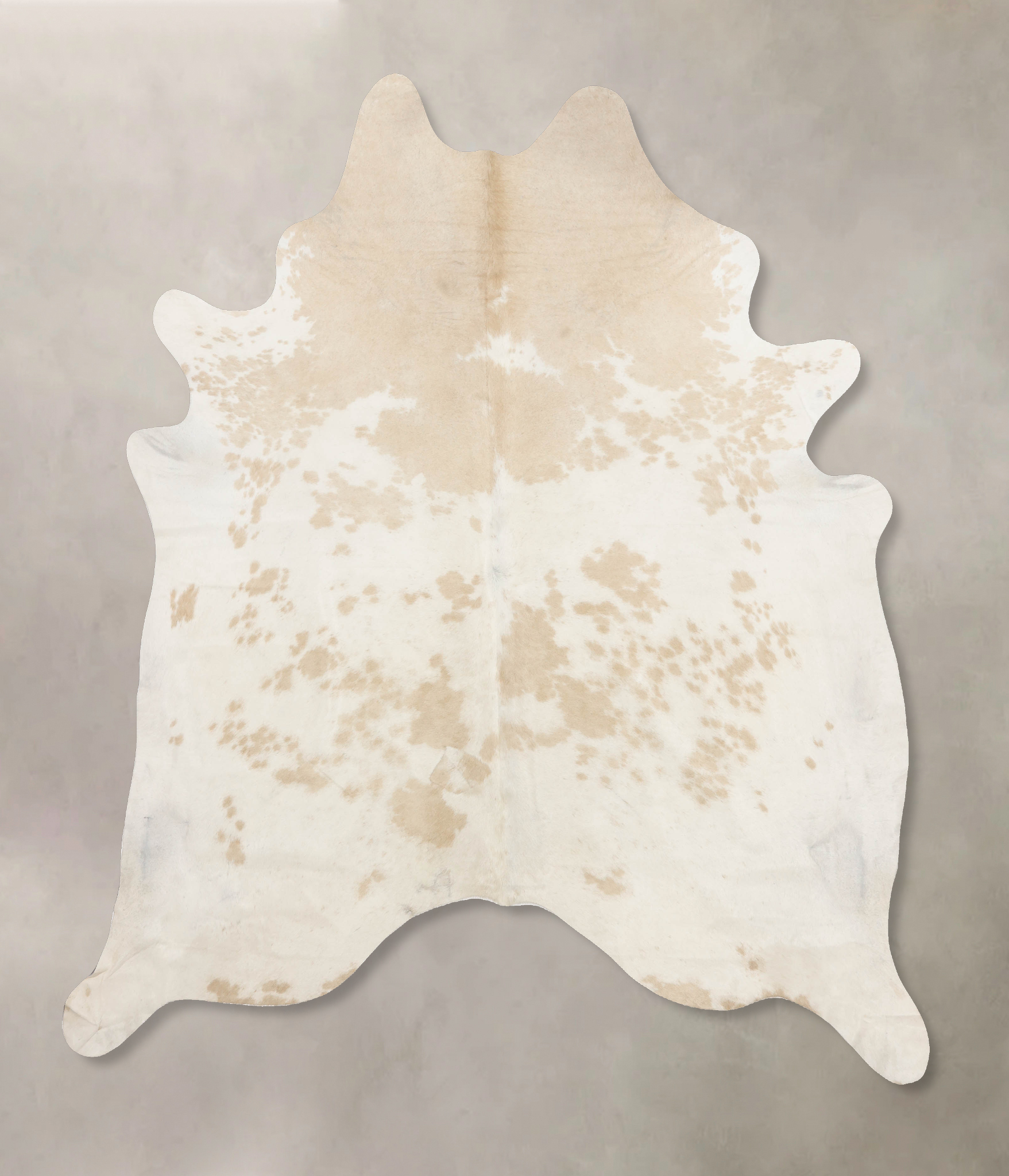 Beige and White Cowhide Rug #B10348