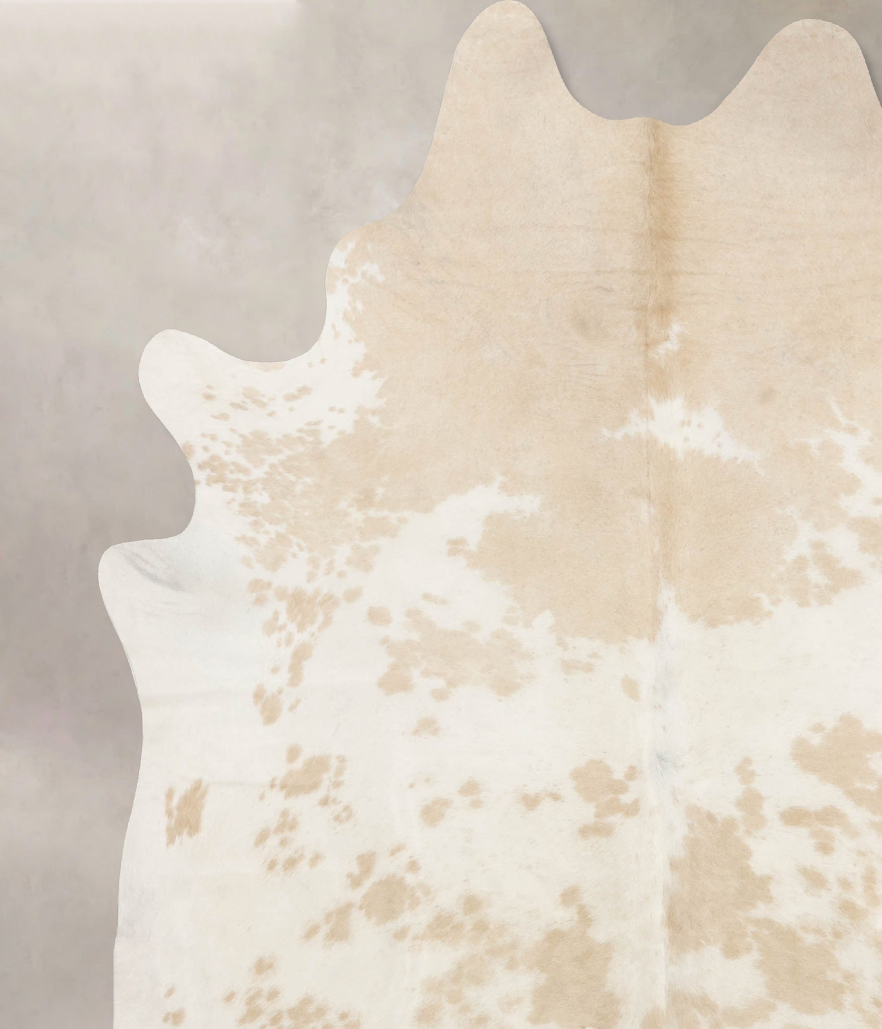 Beige and White Cowhide Rug #B10348