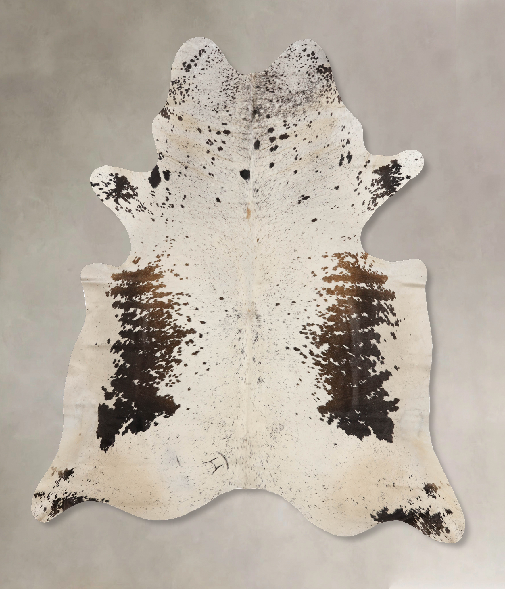 Salt and Pepper Brown Cowhide Rug #B10351