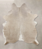 Grey with White X-Large Brazilian Cowhide Rug 7'9