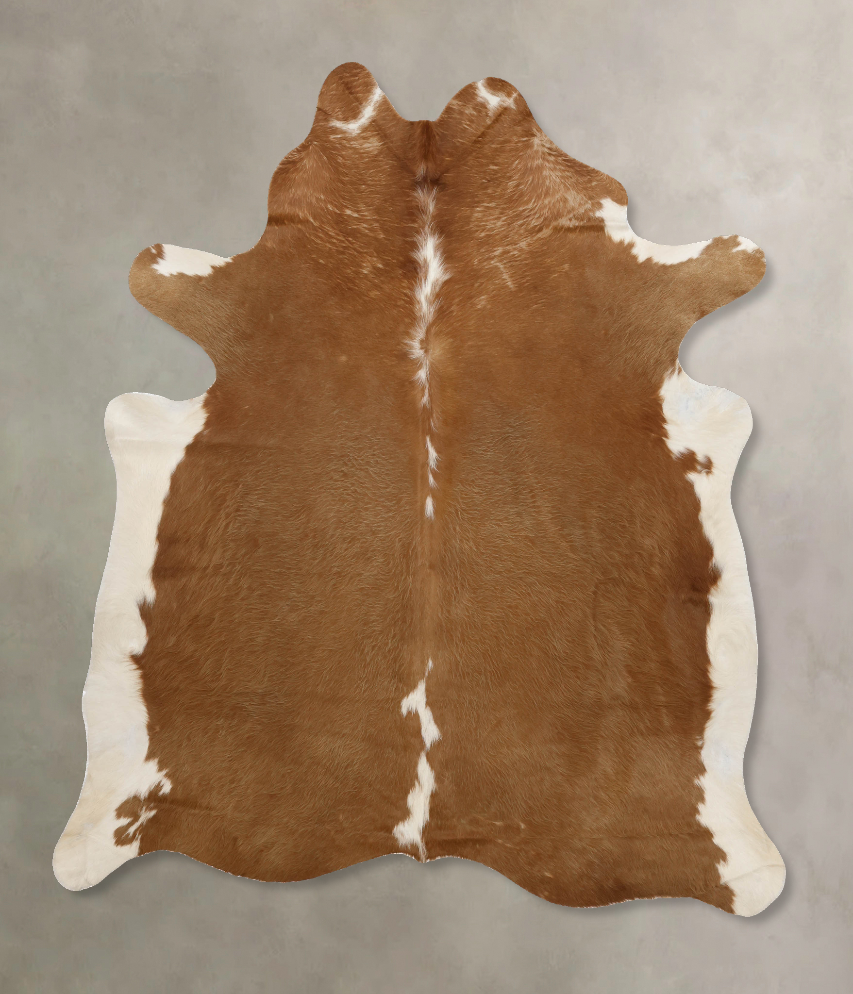 Brown and White Regular Cowhide Rug #B10370