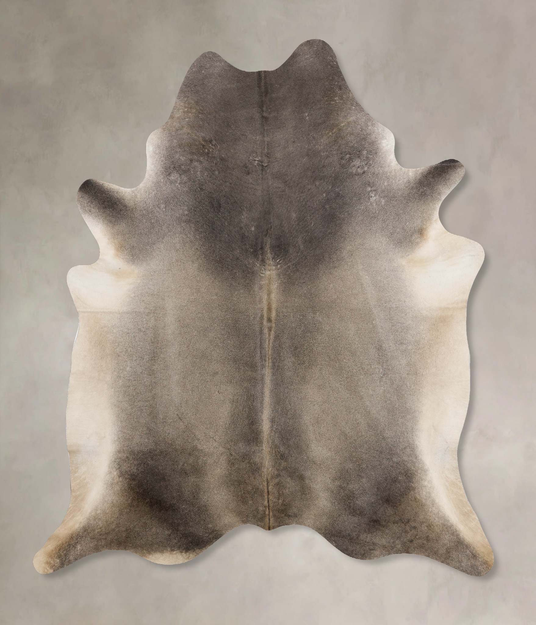 Grey with Beige Cowhide Rug #B10374