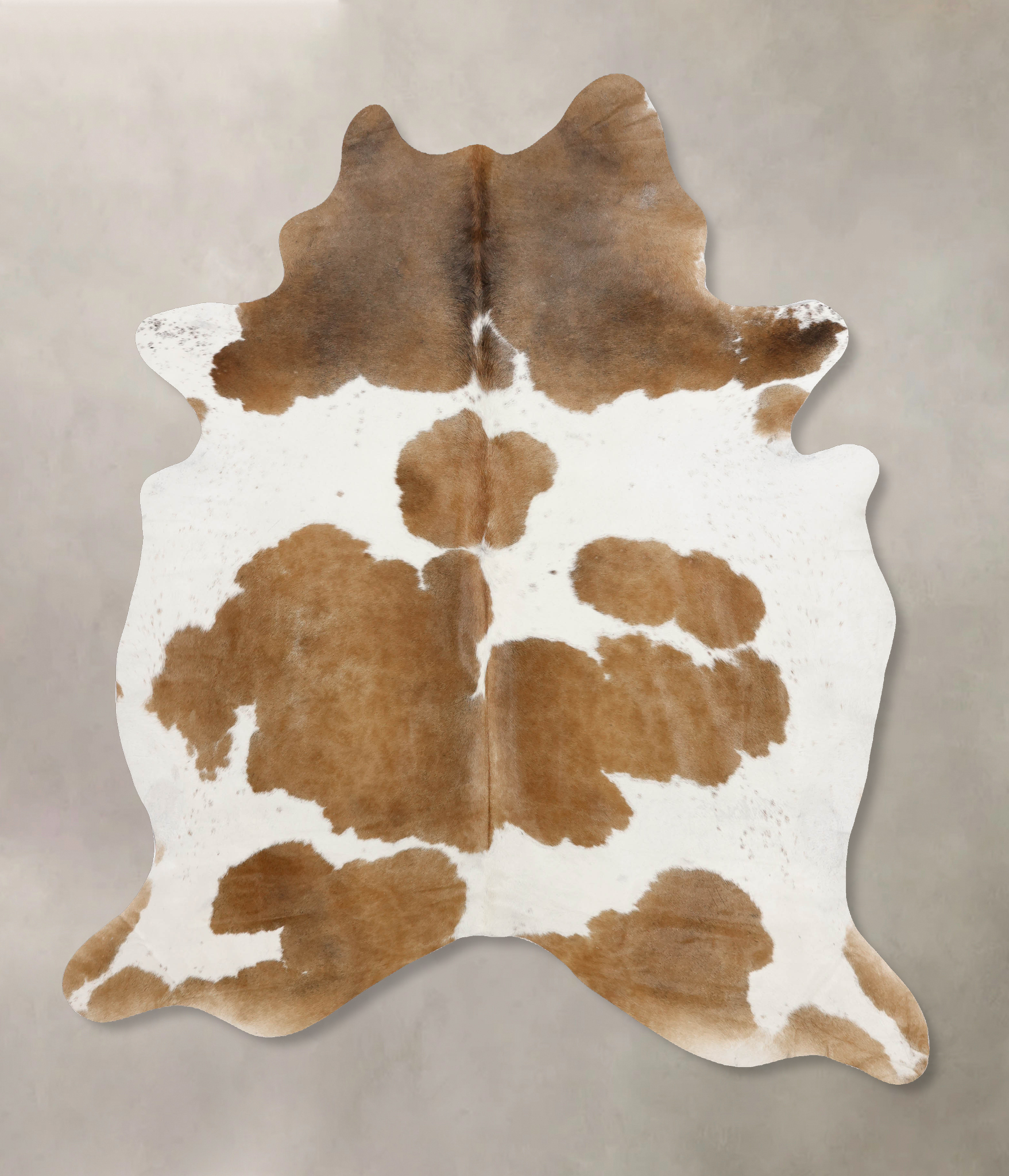 Brown and White Cowhide Rug #B10390