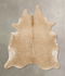 Beige XX-Large Brazilian Cowhide Rug 7'10