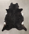 Solid Black XX-Large Brazilian Cowhide Rug 7'11