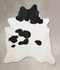 Black and White XX-Large Brazilian Cowhide Rug 8'8