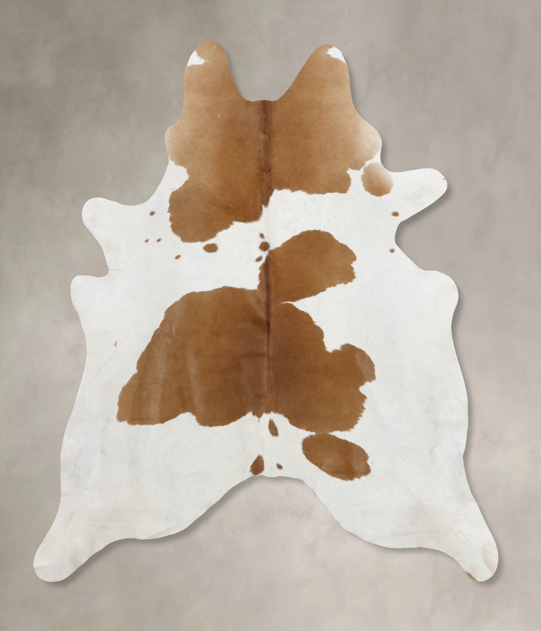 Brown and White Cowhide Rug #B10475