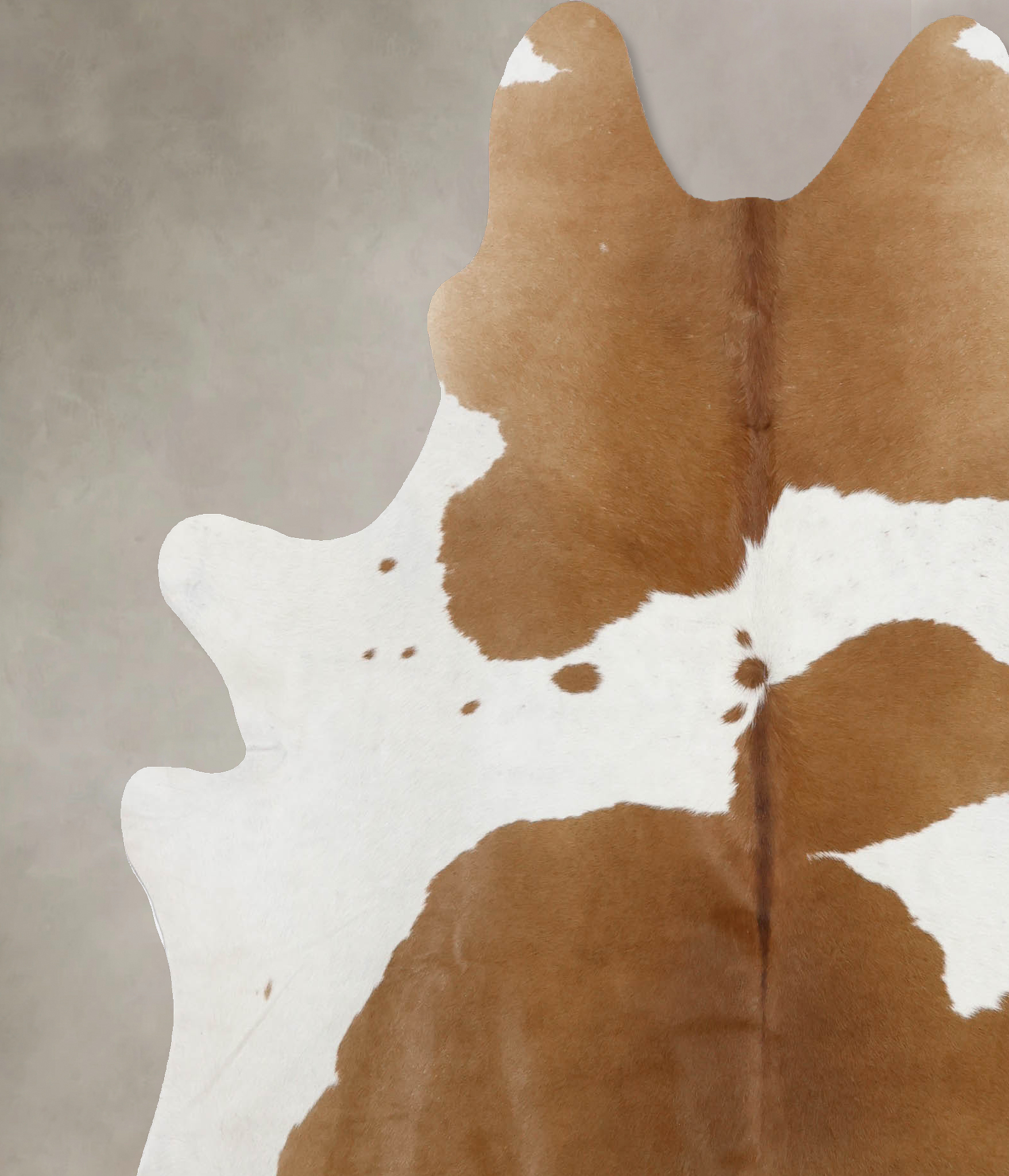 Brown and White Cowhide Rug #B10475