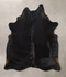 Solid Black X-Large Brazilian Cowhide Rug 7'3