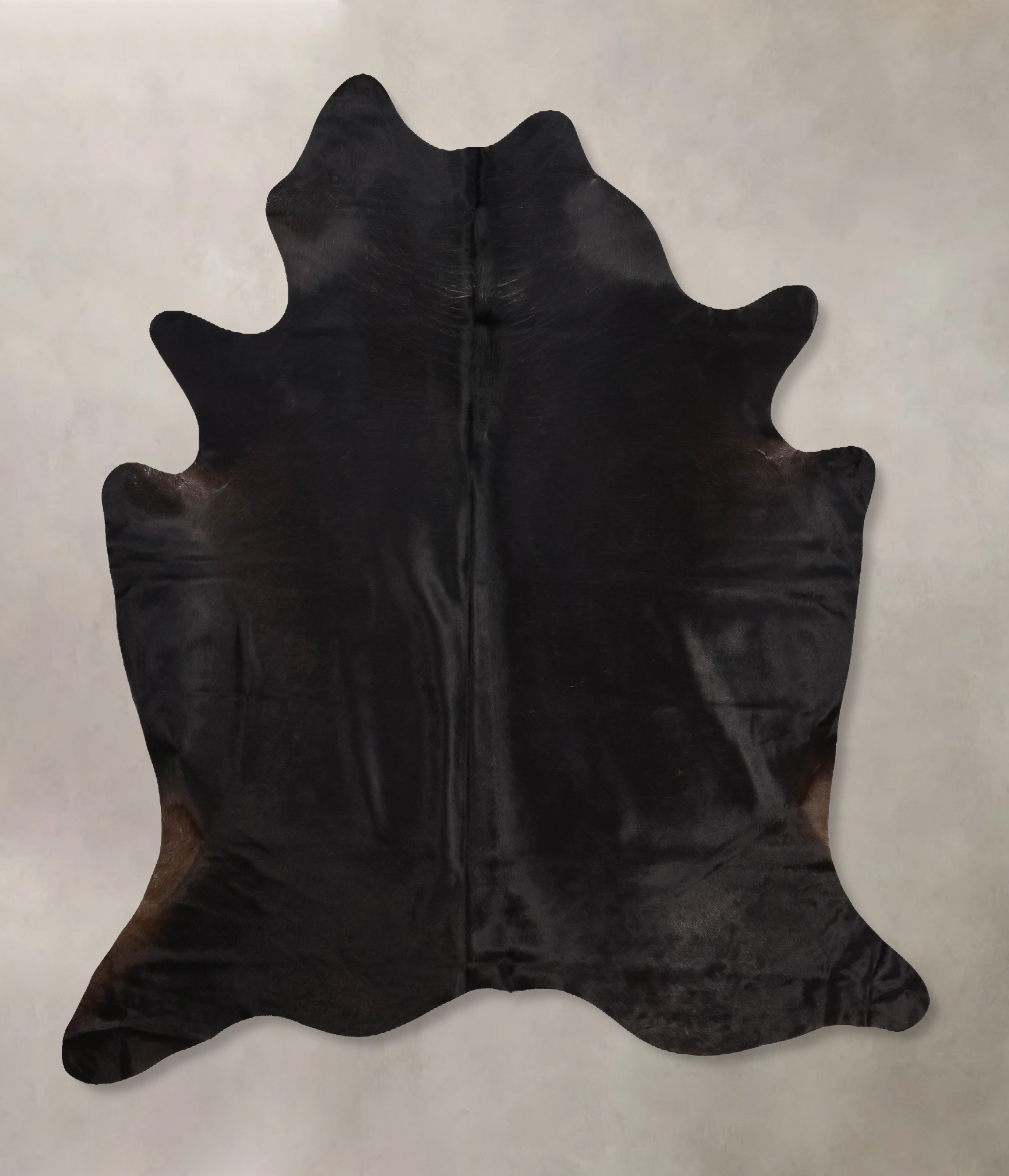 Solid Black Cowhide Rug #B10485