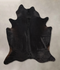 Solid Black X-Large Brazilian Cowhide Rug 7'5