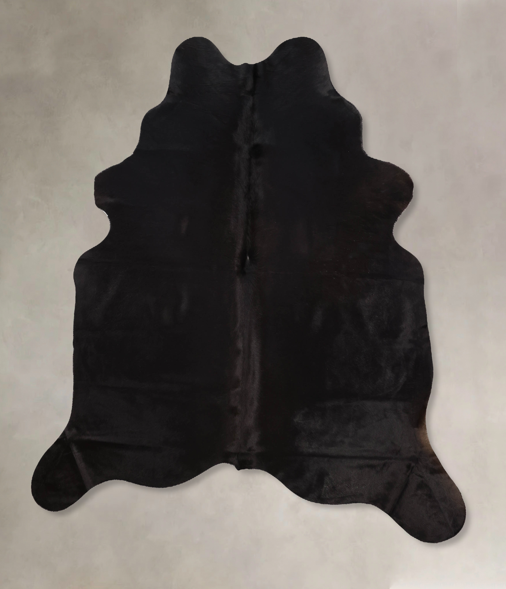 Solid Black Cowhide Rug #B10488